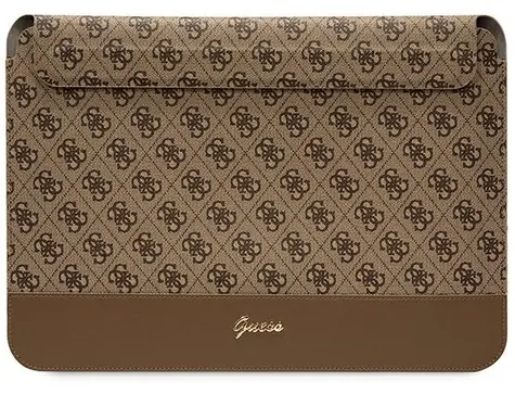 Guess 4G Stripe Metal Logo braun / Laptoptasche / 14"