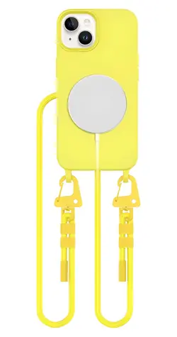 Tech-Protect Magnecklace MagSafe gelb / Schutzhülle / Apple iPhone 15 / MagSafe