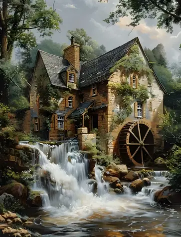 Norimpex Diamantmalerei Mühle / 30x40 cm