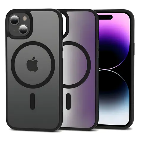 Tech-Protect MagMat Schutzhülle, mattschwarz, für Apple iPhone 15 / MagSafe