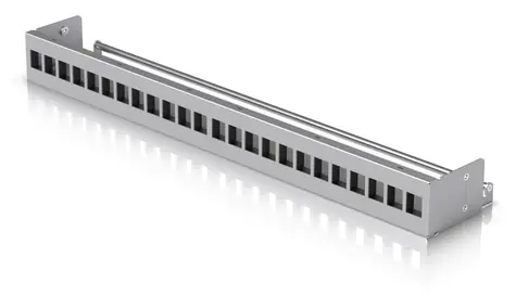 Ubiquiti UACC-Rack-Panel-Patch-Blank-24 grau / Patchpanel / 24 Ports / unbestückt / Keystone / 1 HE