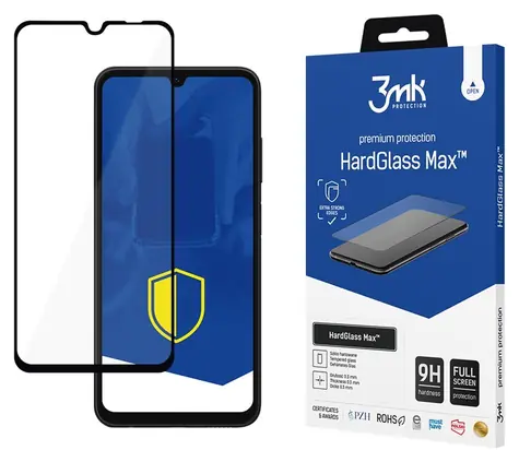 3mk HardGlass Max Schwarz für Samsung Galaxy A05s / Schutzglas / Vollflächig gehärtetes Glas
