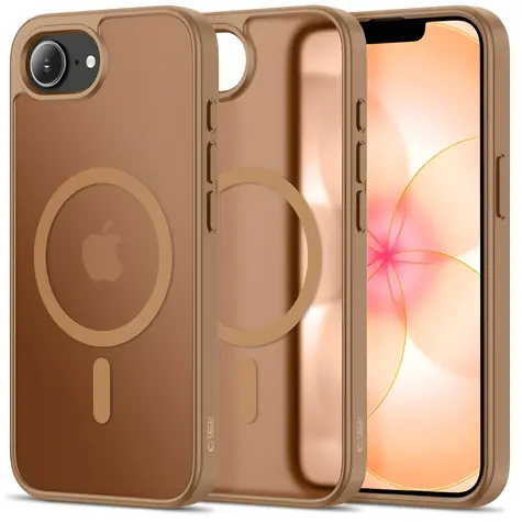 Tech-Protect BasicMag braun / Schutzhülle / Apple iPhone 16e, 17e / MagSafe
