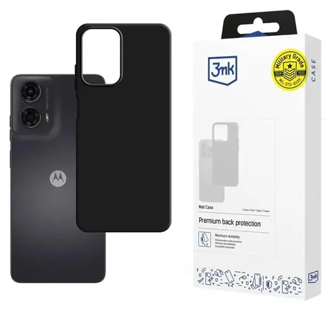 3mk Matt Case schwarz / Rückseite / für Motorola Moto G24