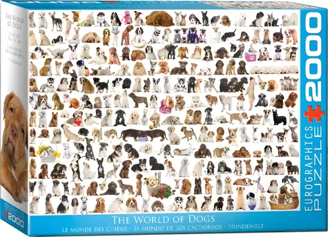 EUROGRAPHICS Puzzle Welt der Hunde / 2000 Teile / 99,7 x 67,6 cm