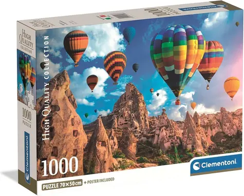Clementoni Puzzle Heißluftballons über Kappadokien / 1000 Teile / ab 14 Jahren
