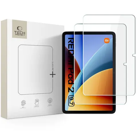 Tech-Protect Glass Fit+ / Gehärtetes Glas / für XIAOMI Redmi Pad 2 9,7" / 2 Stück