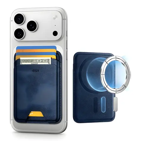 ESR Classic RFID-Geldbörse, dunkelblau / Kartenetui / MagSafe-Magnetverschluss