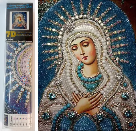 Norimpex Diamantmalerei 7D Mutter Gottes / 30x40 cm