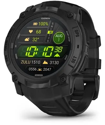 Garmin Instinct 3 AMOLED 50mm Tactical Edition Schwarz / Smartwatch / GPS / Bluetooth / 10 ATM