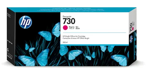 HP P2V69A Original-Tintenpatrone 730 Magenta / Tintenpatrone / DesignJet T1700 & T1700dr / 300 ml