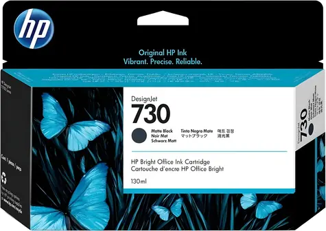 HP 730 Mattschwarz / Tintenpatrone / 130 ml / HP DesignJet T1700, T1700dr