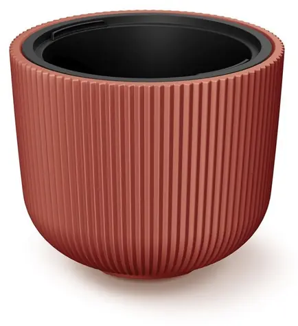 Blumentopf MILLY mit Einsatz aus Kupfer / Blumentopf / 39,1 cm / Höhe 32,1 cm / Kunststoff