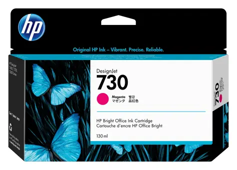 HP 730 Magenta / Tintenpatrone / 130 ml / für DesignJet T1700