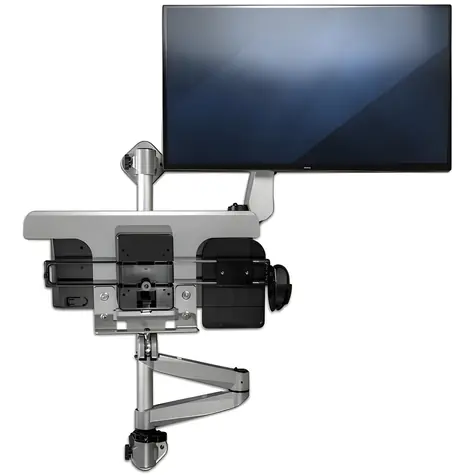 StarTech Steh-Sitz-Wandmonitorhalterung silber / Monitorhalterung / bis zu 30 Zoll / VESA 100x100 / Tragkraft 9 kg