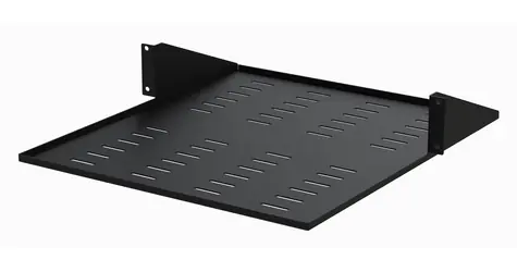 StarTech Regal für 2-Pfosten-Rack 19" schwarz / Regal / 2 HE / Tragfähigkeit 34 kg
