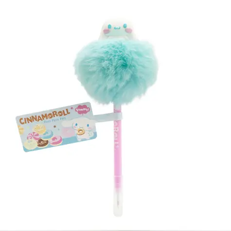 BLUESKY Cinnamoroll Pompon Kugelschreiber / Sanrio / flauschiger Pompon / schwarze Mine