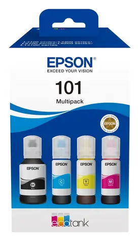 Epson 101 EcoTank / Tintenflaschen / Multipack 4X 127 ml / CMYK