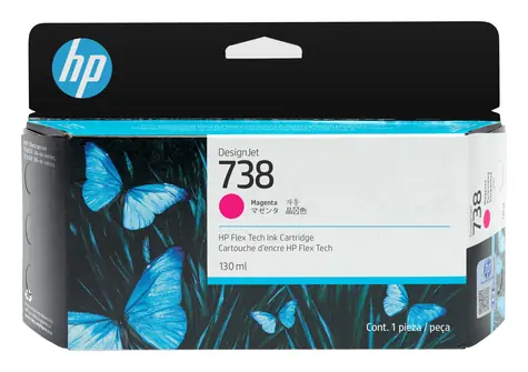 HP 738 Magenta / Tintenpatrone / DesignJet T850, T950 / 130 ml