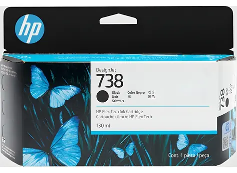 HP 738 Schwarz / Originalpatrone / DesignJet T850, T950 / 130 ml