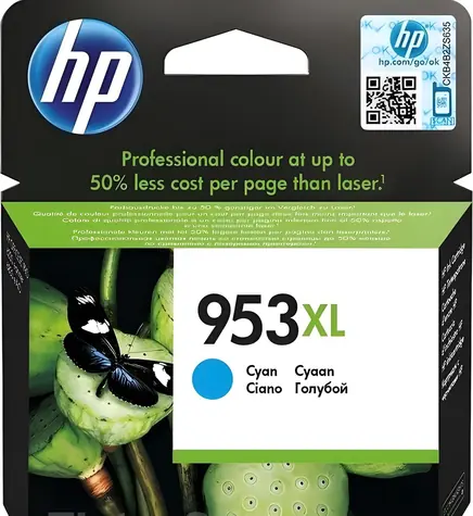 HP 953XL Cyan / Tintenpatrone / ca. 1450 Seiten / HP OfficeJet Pro 7720, 8210, 8720