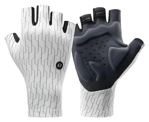 Rockbros Fahrradhandschuhe schwarz-weiß / Handschuhe / Größe L
