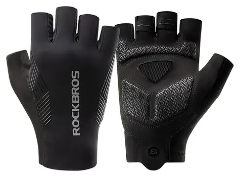 Rockbros Fahrradhandschuhe, schwarz / Größe XL / kurze Finger