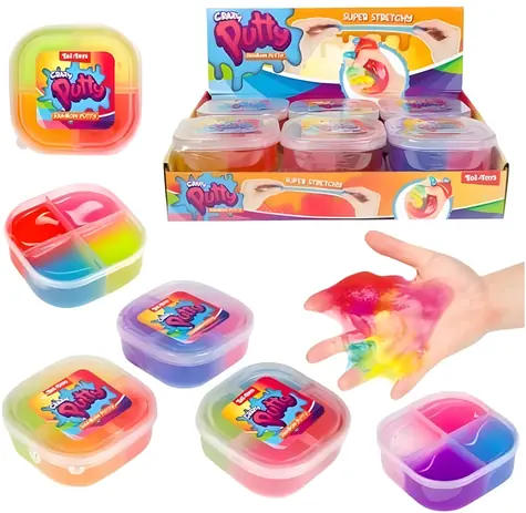 TEDDIES Regenbogen-Schleim in der Box / 1 Stück / Farbmix