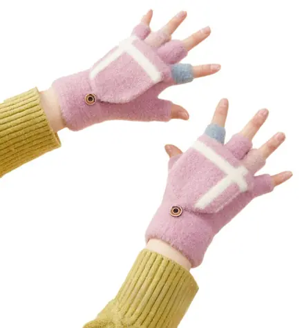 Hurtel Damen- und Kinder-Winterhandschuhe Rosa / Smartphone-Handschuhe / für kapazitive Touchscreens