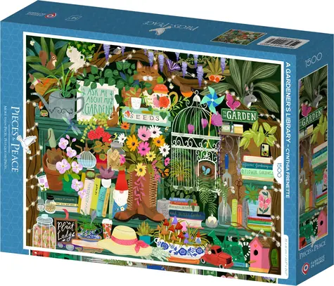 Puzzle „PIECES & PEACE“ - Gärtnerbibliothek / 1500 Teile / 85 x 61 cm