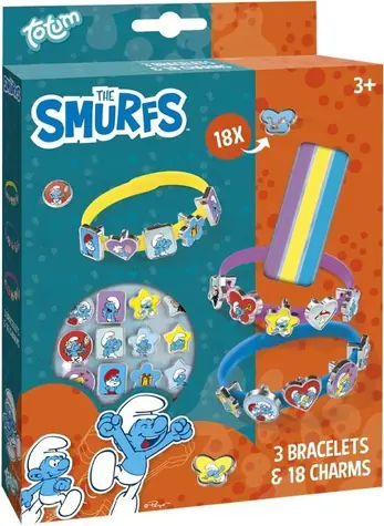 MOXY Schlümpfe-Armbandbasteln / 3 Armbänder, 18 Perlen