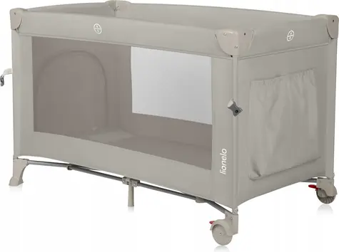 Lionelo Reisebett Ellen 3-in-1 Beige Sand / Zustellbett / bis 15 kg / 2 Räder mit Bremse