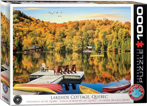 EUROGRAPHICS Puzzle Ferienhaus am See, Quebec / 1000 Teile / 68 x 48 cm