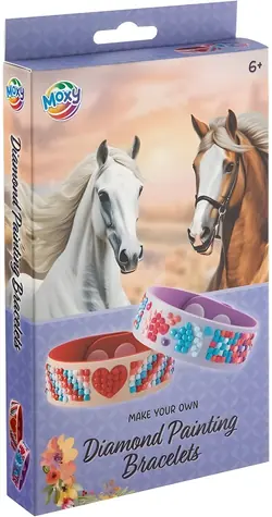 MOXY Diamantmalerei-Armbänder Pferde-Kollektion / Bastelset / 2-teilig / ab 6 Jahren