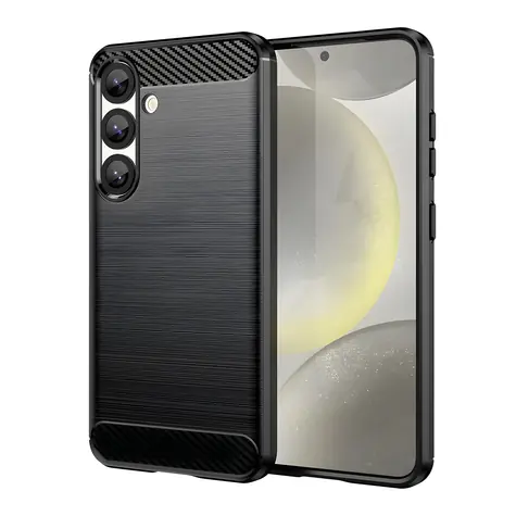 Hurtel Carbon Back Cover für XIAOMI Redmi Turbo 4 und POCO X7 Pro, schwarz / Schutzhülle / Silikon, Carbon-Optik