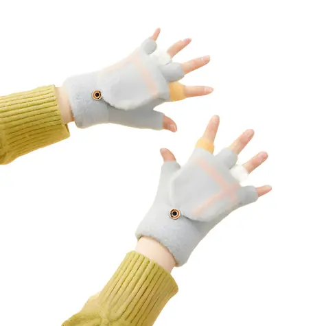 Hurtel Damen- und Kinder-Winterhandschuhe für Touchscreens, grau / Smartphone-Handschuhe