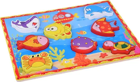 JOKOMISIADA Puzzle Meer / Holz / 8 Teile / 30 x 22,5 cm