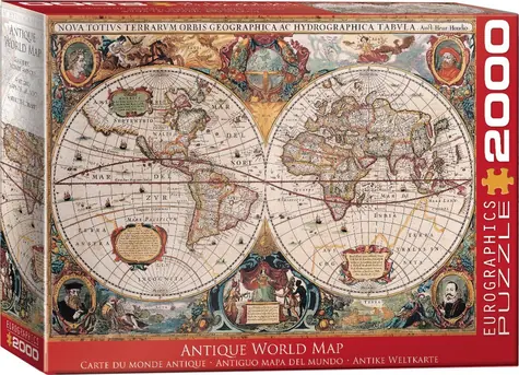 EUROGRAPHICS Puzzle Antike Weltkarte / 2000 Teile / 99,7 x 67,6 cm