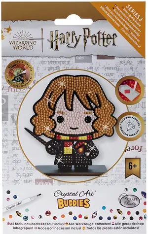 CRYSTAL ART Diamantmalerei Harry Potter: Hermine Granger / Diamantmalerei / Holzplatte mit Staffelei