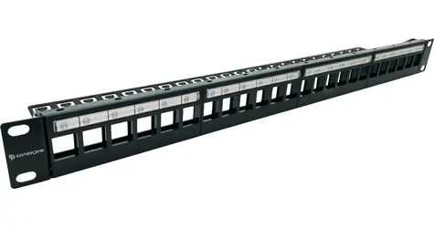 Conexpro Patchpanel, modular, 24 Ports / Patchpanel / 19" / 1 HE / unbestückt
