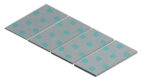 Iceberg Thermal DRIFT, Eisgrau / Wärmeleitpad / 40 x 80 mm / 0,5 mm / 13 W/mK