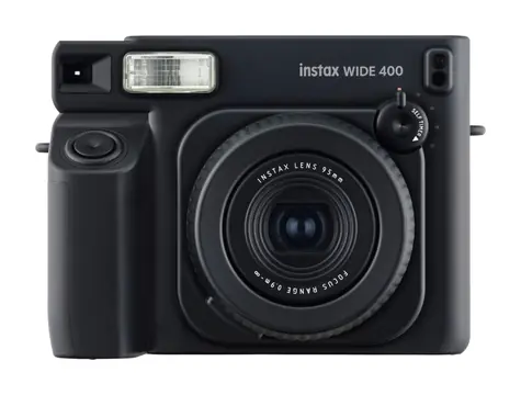Fujifilm Instax WIDE 400 schwarz / Sofortbildkamera / Papierformat 86 x 108 mm / 4X AA-Batterien