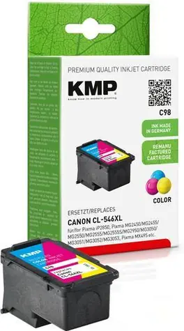 KMP wiederaufbereitete Tintenpatrone CL-546XL / 13 ml / 300 Seiten / Farbe