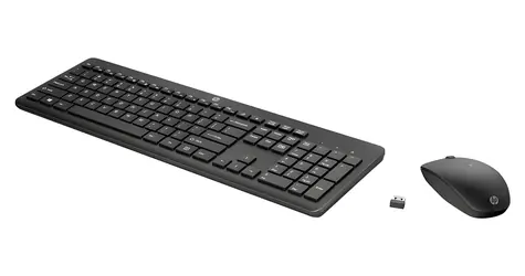 HP 230 Set schwarz / Kabelloses Set / Tastatur + Maus / USB