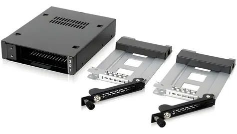 Icy Dock Rahmen 2,5" für MB492SKL-B, schwarz/silber / Rahmen für HDD/SSD/SATA/SAS / Metall, mit Schloss