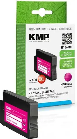 KMP 953XL (F6U17AE) Magenta / Tintenpatrone / HP Ersatzpatrone / 30 ml / ca. 2000 Seiten