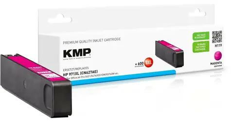 KMP CN627AE (HP 971XL) Magenta / Tintenpatrone / generalüberholt / für HP Officejet Pro X451, X476, X551, X576 / 6000 Seiten
