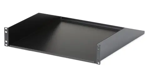 StarTech 2HE-Rackablage schwarz / Rackablage / 19" / Tragfähigkeit 56,6 kg / Tiefe 457 mm