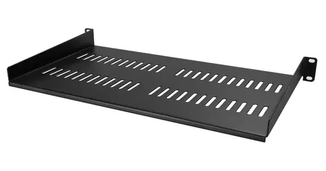 StarTech Rack-Einschub 1 HE, belüftet, schwarz / Einschub / 19" / Stahl / Tragfähigkeit 20 kg