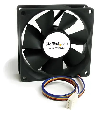 StarTech PC-Gehäuselüfter 80 mm schwarz / Lüfter / 80 x 80 x 25 mm / PWM / Molex 4-Pin